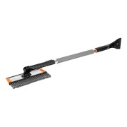 Щетка-сметка для снега со скребком и водосгоном, телескопическая, поворотная голова Stels