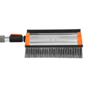 Щетка-сметка для снега со скребком и водосгоном, телескопическая, поворотная голова Stels