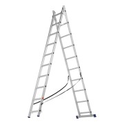 Лестница, 2 х 10 ступеней, алюминиевая, двухсекционная, Сибртех