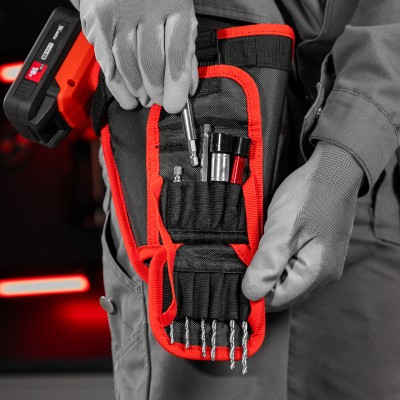 Кобура для шуруповерта с карманом для бит и сверл Matrix Кобура для шуруповерта с карманом для бит и сверл Matrix