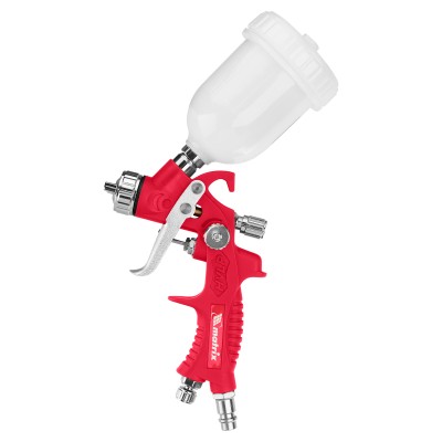 Краскораспылитель HVLP пневмат. с верхним бачком V= 0,1 л, сопло диаметром 0.8 мм Matrix Краскораспылитель HVLP пневмат. с верхним бачком V= 0,1 л, сопло диаметром 0.8 мм Matrix