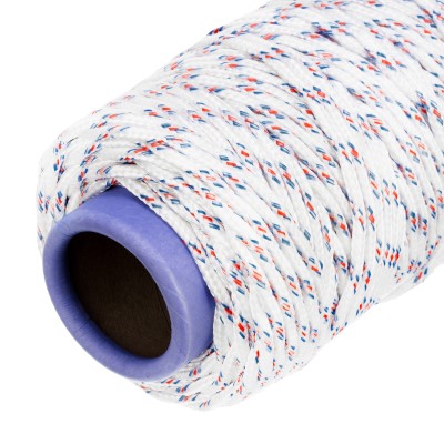 Фал плетеный полипропиленовый с сердечником, 6 мм, L100 м, 16-прядный, Сибртех Фал плетеный полипропиленовый с сердечником, 6 мм, L100 м, 16-прядный, Сибртех