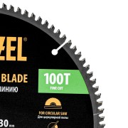 Пильный диск по алюминию ф255 х 30 мм, 100 зубьев Denzel