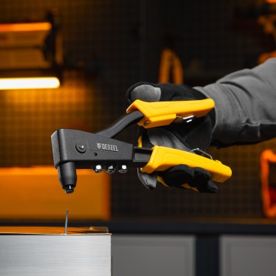 Заклепочник ручной, 255 мм, литой, усиленный, заклепки 2,4-3,2-4,0-4,8 мм Denzel Заклепочник ручной, 255 мм, литой, усиленный, заклепки 2,4-3,2-4,0-4,8 мм Denzel