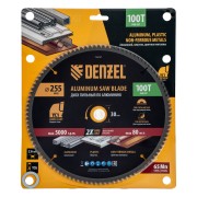 Пильный диск по алюминию ф255 х 30 мм, 100 зубьев Denzel