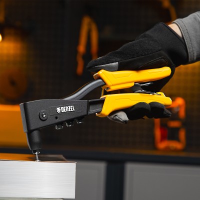 Заклепочник ручной, 255 мм, литой, усиленный, заклепки 2,4-3,2-4,0-4,8 мм Denzel Заклепочник ручной, 255 мм, литой, усиленный, заклепки 2,4-3,2-4,0-4,8 мм Denzel