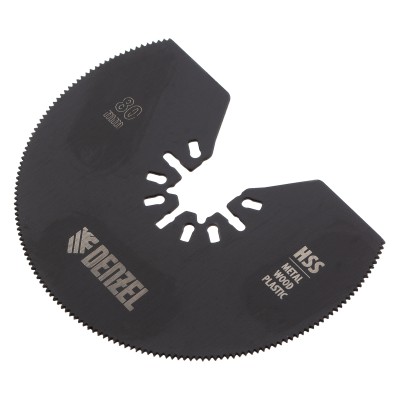 Насадка для МФИ отрезная полукруг, HSS, по металлу и дереву, 80 мм х 1,2 мм, мелкий зуб Denzel Насадка для МФИ отрезная полукруг, HSS, по металлу и дереву, 80 мм х 1,2 мм, мелкий зуб Denzel