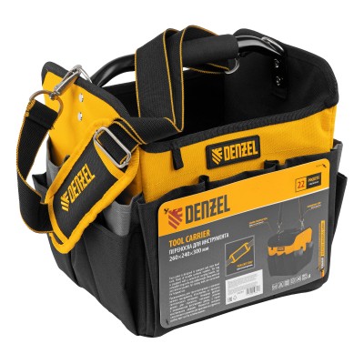 Переноска для инструмента, 260х240х300 мм, 22 кармана, наплечный ремень Denzel Переноска для инструмента, 260х240х300 мм, 22 кармана, наплечный ремень Denzel