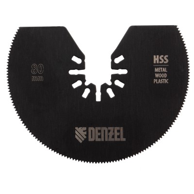 Насадка для МФИ отрезная полукруг, HSS, по металлу и дереву, 80 мм х 1,2 мм, мелкий зуб Denzel Насадка для МФИ отрезная полукруг, HSS, по металлу и дереву, 80 мм х 1,2 мм, мелкий зуб Denzel