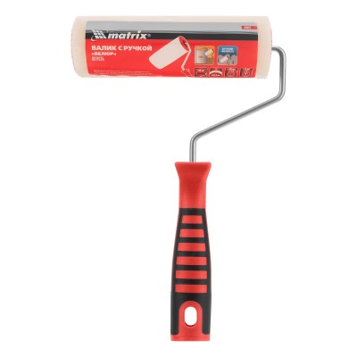 Валик "Велюр" с двухкомпонентной ручкой, 180 мм, ворс 4 мм, D 48 мм, D ручки 6 мм, шерсть Matrix Валик "Велюр" с двухкомпонентной ручкой, 180 мм, ворс 4 мм, D 48 мм, D ручки 6 мм, шерсть Matrix