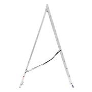 Лестница, 2 х 11 ступеней, алюминиевая, двухсекционная, Сибртех