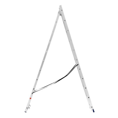 Лестница, 2 х 11 ступеней, алюминиевая, двухсекционная, Сибртех Лестница, 2 х 11 ступеней, алюминиевая, двухсекционная, Сибртех