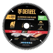 Пильный диск по алюминию ф255 х 30 мм, 100 зубьев Denzel