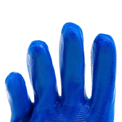 Перчатки полиэфирные с синим нитрильным покрытием, размер L, 15 класс вязки Сибртех Перчатки полиэфирные с синим нитрильным покрытием, размер L, 15 класс вязки Сибртех