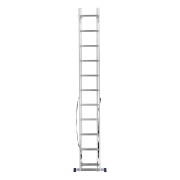 Лестница, 2 х 11 ступеней, алюминиевая, двухсекционная, Сибртех