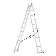 Лестница, 2 х 11 ступеней, алюминиевая, двухсекционная, Сибртех