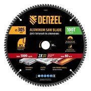 Пильный диск по алюминию ф305 х 30 мм, 100 зубьев Denzel