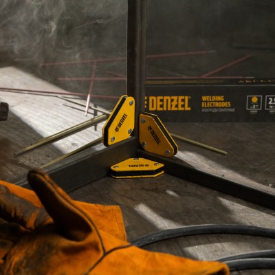 Набор из 4 магнитных фиксаторов для сварочных работ Denzel Набор из 4 магнитных фиксаторов для сварочных работ Denzel