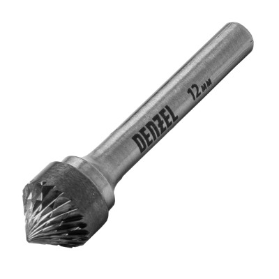 Борфреза по металлу твердосплавная, зенкер 90 град., тип-K, 12 мм Denzel Борфреза по металлу твердосплавная, зенкер 90 град., тип-K, 12 мм Denzel