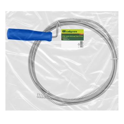 Трос для прочистки труб, L-3 м, D 6 мм Сибртех Трос для прочистки труб, L-3 м, D 6 мм Сибртех