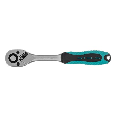 Ключ-трещотка 1/4", CrV, 72 зуба, с быстрым сбросом, матовый хром Stels Ключ-трещотка 1/4", CrV, 72 зуба, с быстрым сбросом, матовый хром Stels