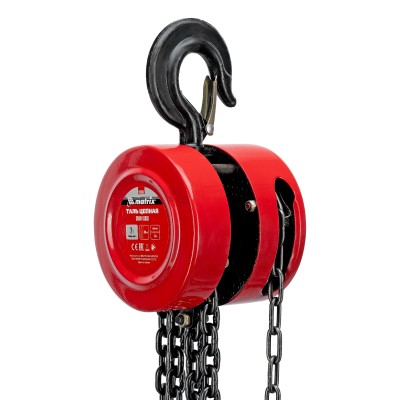 Таль цепная, 2 т, H подъема 2.5 м, расстояние между крюками 380 мм Matrix Таль цепная, 2 т, H подъема 2.5 м, расстояние между крюками 380 мм Matrix