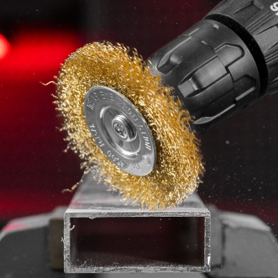 Набор щеток для дрели, 5 шт, 2 плоские, 50-75 мм, 3 "чашки", 25-50-75 мм, со шпильками Matrix Набор щеток для дрели, 5 шт, 2 плоские, 50-75 мм, 3 "чашки", 25-50-75 мм, со шпильками Matrix