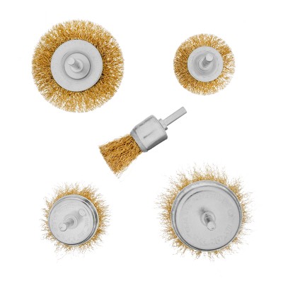 Набор щеток для дрели, 5 шт, 2 плоские, 50-75 мм, 3 "чашки", 25-50-75 мм, со шпильками Matrix Набор щеток для дрели, 5 шт, 2 плоские, 50-75 мм, 3 "чашки", 25-50-75 мм, со шпильками Matrix