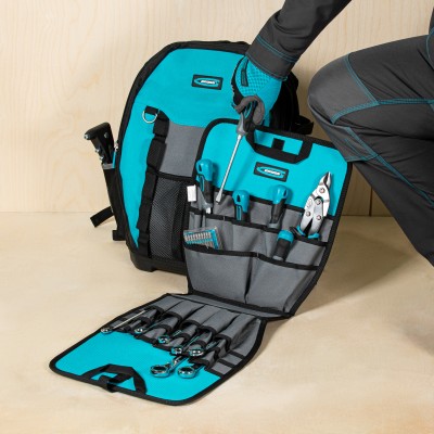 Рюкзак для инструмента Experte, 77 карманов, пластиковое дно, органайзер, 360 х 205 х 470 мм Gross Рюкзак для инструмента Experte, 77 карманов, пластиковое дно, органайзер, 360 х 205 х 470 мм Gross