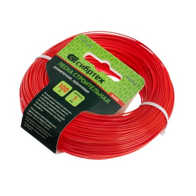 Леска строительная, 100 м, D 1 мм, цвет оранжевый Сибртех Леска строительная, 100 м, D 1 мм, цвет оранжевый Сибртех