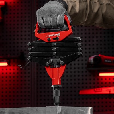 Заклепочник, "Гармошка", усиленный, заклепки 3.2-4.0-4.8-6.0-6,4 мм Matrix Заклепочник, "Гармошка", усиленный, заклепки 3.2-4.0-4.8-6.0-6,4 мм Matrix