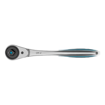 Ключ-трещотка 1/2", CrV, 120 зубьев, с быстрым сбросом, цельнометаллический, хром Gross Ключ-трещотка 1/2", CrV, 120 зубьев, с быстрым сбросом, цельнометаллический, хром Gross