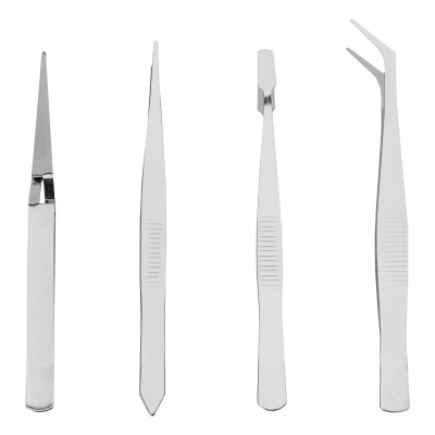 Набор пинцетов из нержавеющей стали, 4 шт, Sparta Набор пинцетов из нержавеющей стали, 4 шт, Sparta