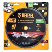 Пильный диск по алюминию ф305 х 30 мм, 100 зубьев Denzel
