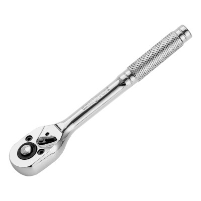 Ключ-трещотка 1/4", 45 зубьев, цельнометаллический, с быстрым сбросом, CrV, хром Сибртех Ключ-трещотка 1/4", 45 зубьев, цельнометаллический, с быстрым сбросом, CrV, хром Сибртех