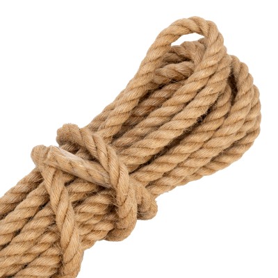 Веревка джутовая, L 10 м, крученая, D 8 мм Сибртех Веревка джутовая, L 10 м, крученая, D 8 мм Сибртех