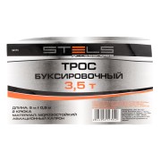 Трос буксировочный 3.5 т, 5 м, 2 крюка, пакет Stels