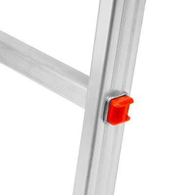 Лестница, 2 х 13 ступеней, алюминиевая, двухсекционная, Сибртех Лестница, 2 х 13 ступеней, алюминиевая, двухсекционная, Сибртех