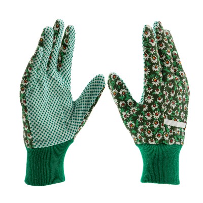 Перчатки садовые х/б ткань с ПВХ точкой, манжет, S Palisad Перчатки садовые х/б ткань с ПВХ точкой, манжет, S Palisad