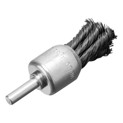 Щетка для дрели, 25 мм, "чашка" со шпилькой, крученая металлическая проволока Matrix Щетка для дрели, 25 мм, "чашка" со шпилькой, крученая металлическая проволока Matrix