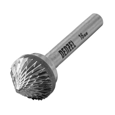 Борфреза по металлу твердосплавная, зенкер 90 град., тип-K, 16 мм Denzel Борфреза по металлу твердосплавная, зенкер 90 град., тип-K, 16 мм Denzel