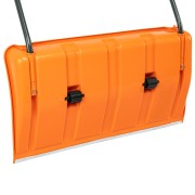 Движок для уборки снега пластиковый, 795х435х1280 мм, стальная рукоятка, усиленный Сибртех