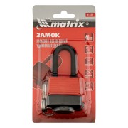 Замок навесной всепогодный, 40 мм, удлиненная дужка Matrix