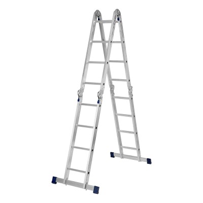 Лестница шарнирная алюминиевая, 4 х 4 ступени, Сибртех Лестница шарнирная алюминиевая, 4 х 4 ступени, Сибртех