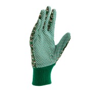 Перчатки садовые х/б ткань с ПВХ точкой, манжет, S Palisad