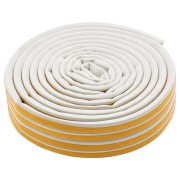 Уплотнитель резиновый, 12 м, профиль "D", белый Сибртех