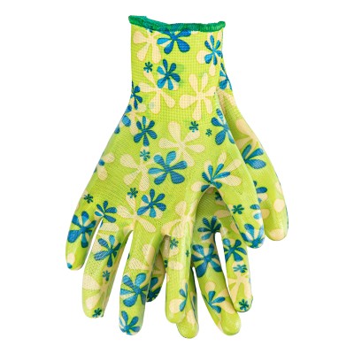 Перчатки садовые из полиэстера с нитрильным обливом, зеленые, L Palisad Перчатки садовые из полиэстера с нитрильным обливом, зеленые, L Palisad