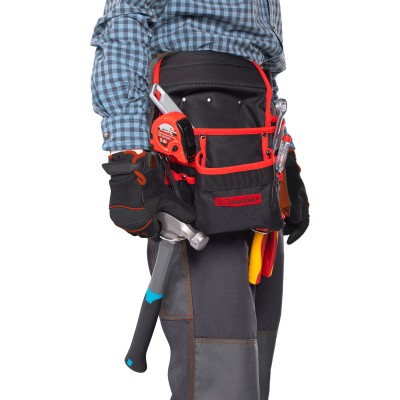 Подсумок поясной, 8 карманов, держатель для молотка, для клещей Matrix Подсумок поясной, 8 карманов, держатель для молотка, для клещей Matrix