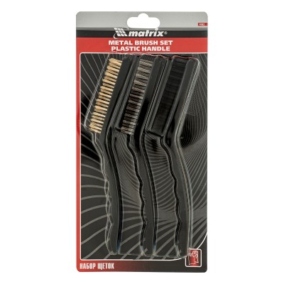 Набор щеток, 3 шт, металлические с пластмассовой ручкой, большие Matrix Набор щеток, 3 шт, металлические с пластмассовой ручкой, большие Matrix
