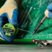 Припой с канифолью, D 1.5 мм, 25 г, POS61, на пластмассовой катушке Сибртех